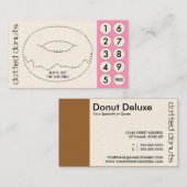 Krapfen herausgeschnittene Lochkarten Treuekarte (Vorne/Hinten)