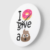 Krapfen I geben ein gekackte emoji Große Wanduhr (Winkel)