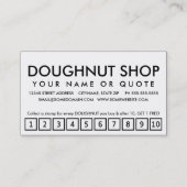 Krapfen. LoyalitätsLochkarte Treuekarte (Rückseite)