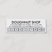 Krapfen. LoyalitätsLochkarte Treuekarte (Rückseite)