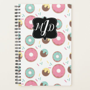 Krapfen-Monogramm-Bäckerei-Streusel-Donut Planer