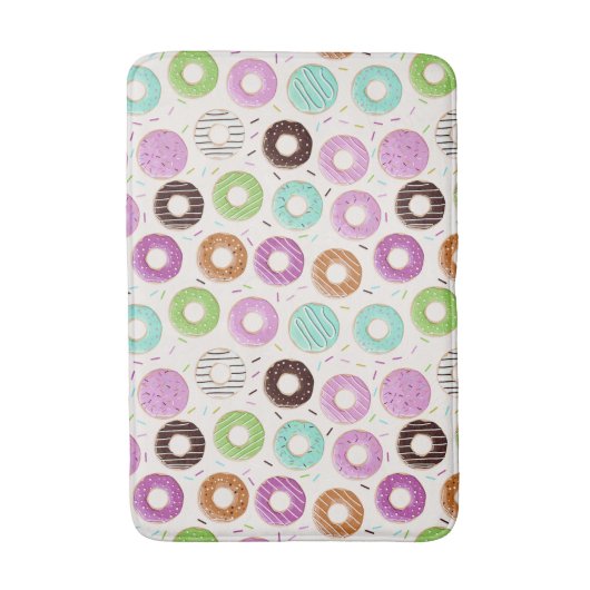 Krapfen-Musterbadmatten Badematte (Vorderseite Vertikal)