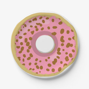 Krapfen-PapierTeller-rosa Pappteller