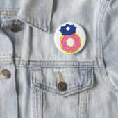 Krapfen-Polizeibeamtehut Button (Beispiel)