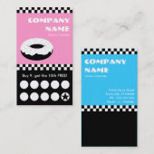 Krapfen-Schachbrettlochkarte Treuekarte (Vorne/Hinten)