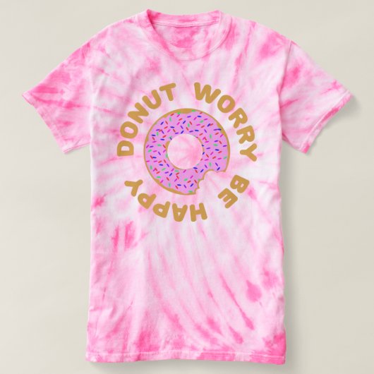 Krapfen-Sorge ist glücklich T-Shirt (Design vorne)