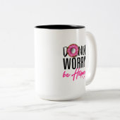 Krapfen-Sorge ist glücklich Zweifarbige Tasse (VorderseiteRechts)