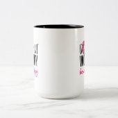 Krapfen-Sorge ist glücklich Zweifarbige Tasse (Mittel)