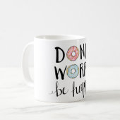 Krapfen-Sorge ist glückliche Tasse (Vorderseite Links)