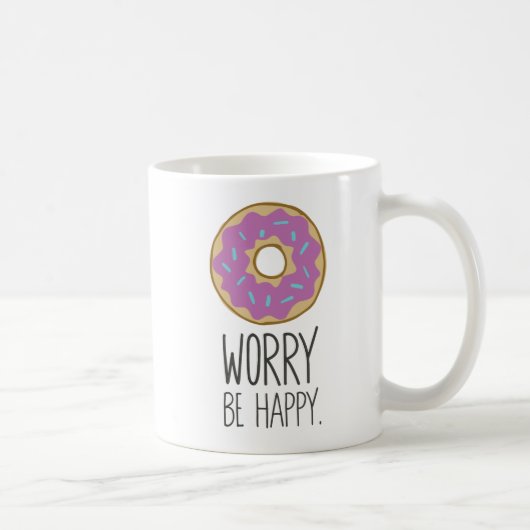 Krapfen-Sorge, ist glücklicher Kaffeetasse (Rechts)
