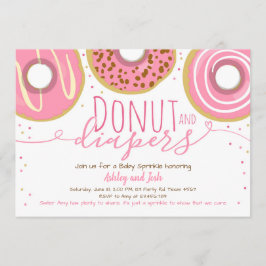 Krapfen und Windeln besprühen Einladung