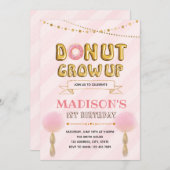 Krapfen wachsen Party Einladung auf (Vorne/Hinten)