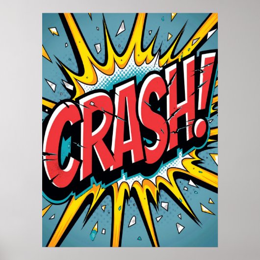 KRASCH! Schmetterter Pop Kunstexplosion Poster (Vorne)