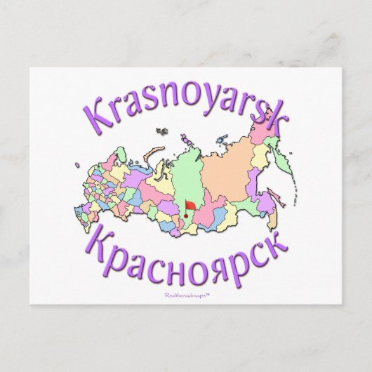 Krasnojarsk Russland Karte (Vorderseite)