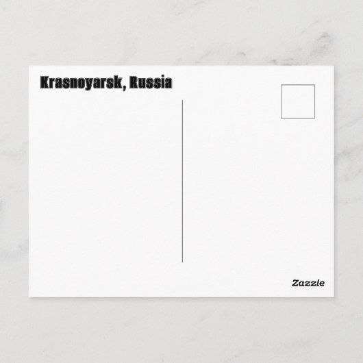 Krasnojarsk, Russland Postkarte (Rückseite)