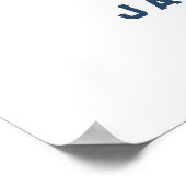 Krass Boys Dinosaurier Blue Geburtstag Willkommen Poster (Ecke)