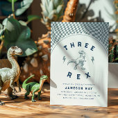 Krass Dinosaurier Three Rex Boys Blue Geburtstag Einladung