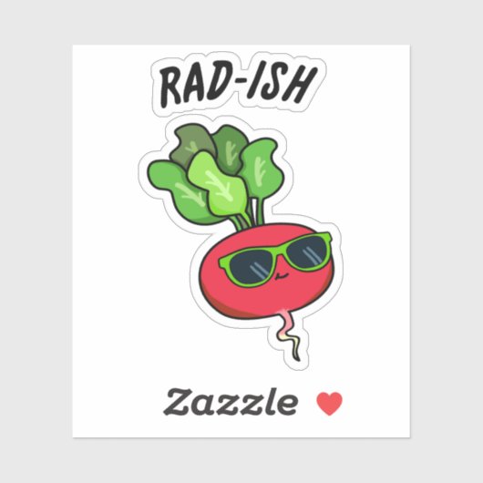 Krass-fisch Gemüsegärnte Aufkleber (Blatt)