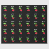 Krass-Funny Gemüse Radish Pun Dark BG Geschenkpapier (Flach)