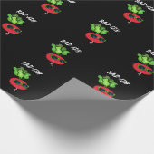 Krass-Funny Gemüse Radish Pun Dark BG Geschenkpapier (Ecke)