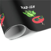 Krass-Funny Gemüse Radish Pun Dark BG Geschenkpapier (Rolleneckpunkt)