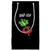 Krass-Funny Gemüse Radish Pun Dark BG Kleine Geschenktüte (Vorderseite)