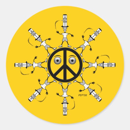 Krass Hatter #1 Runder Aufkleber (Vorderseite)