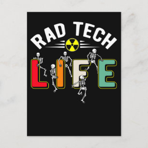 Krass Tech Life Skelette Xray Funny Radiology Postkarte