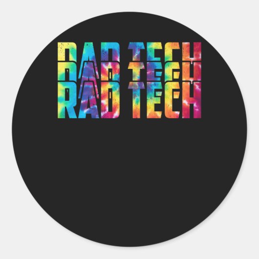 Krass Tech Radiologic Appreciation Day Gefärbte Kr Runder Aufkleber (Vorderseite)