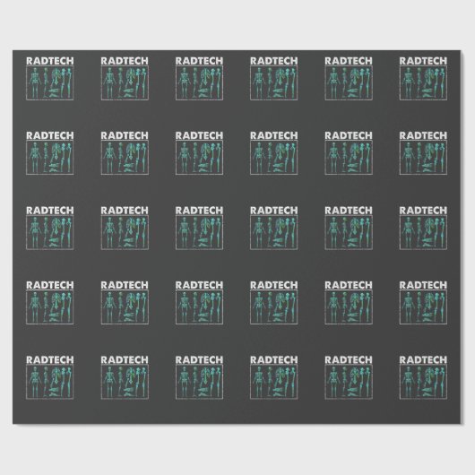 Krass Tech Skeleton Xray Bones Radiologiker Geschenkpapier (Flach)