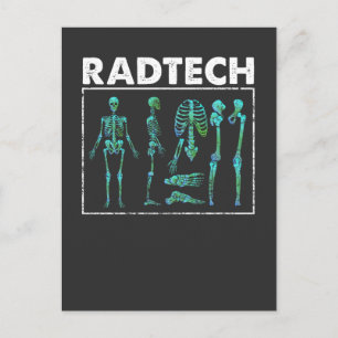 Krass Tech Skeleton Xray Bones Radiology Techniker Postkarte