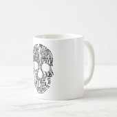 Krass Tech Skull Technologe Xray Radiology Tech Kaffeetasse (VorderseiteRechts)