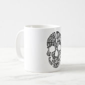 Krass Tech Skull Technologe Xray Radiology Tech Kaffeetasse (Vorderseite Links)