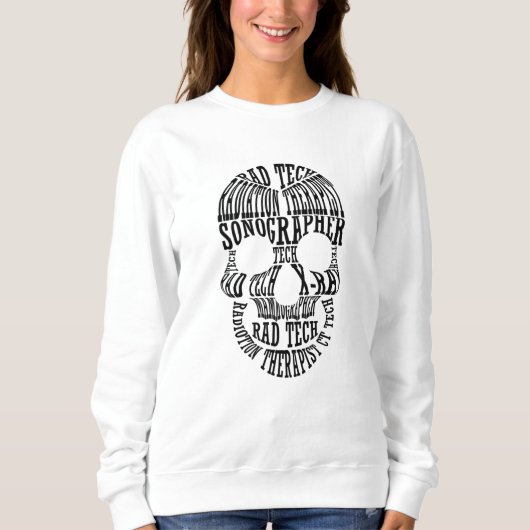 Krass Tech Skull Technologe Xray Radiology Tech Sweatshirt (Vorderseite)