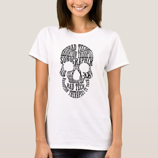 Krass Tech Skull Technologe Xray Radiology Tech T-Shirt (Vorderseite)