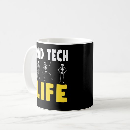 Krass Tech Spaß Skelette Xray Radiology Kaffeetasse (Vorderseite Links)