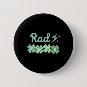 Krass Tech St Patricks Day Xray Irish Lucky Radiol Button