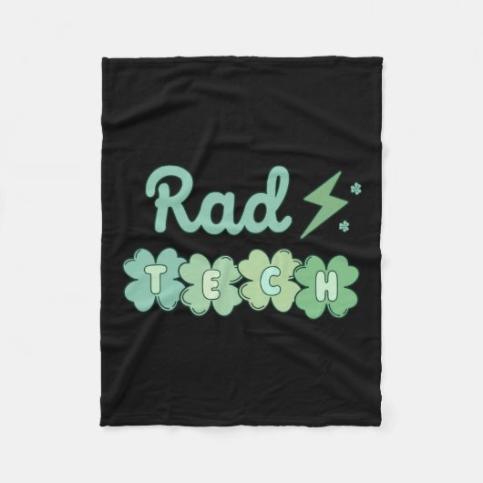 Krass Tech St Patricks Day Xray Irish Lucky Radiol Fleecedecke (Vorderseite)