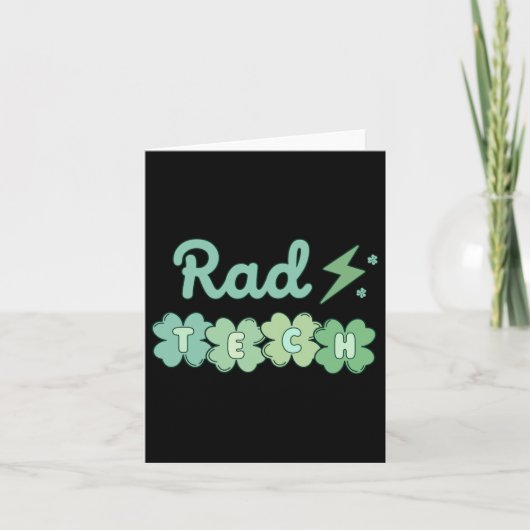 Krass Tech St Patricks Day Xray Irish Lucky Radiol Karte (Vorderseite)