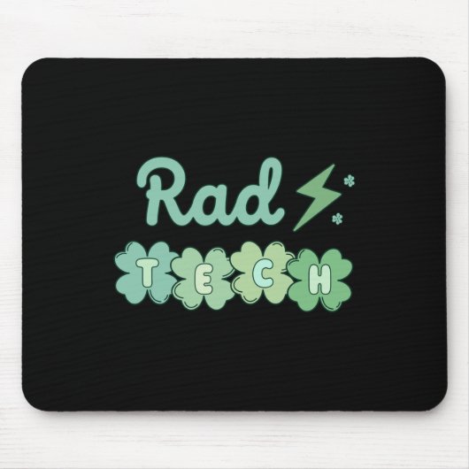 Krass Tech St Patricks Day Xray Irish Lucky Radiol Mousepad (Vorne)