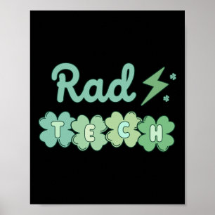 Krass Tech St Patricks Day Xray Irish Lucky Radiol Poster