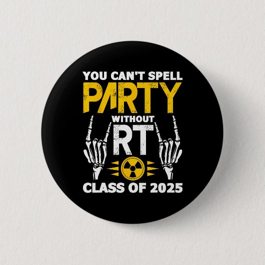 Krass Tech Student Rt Cl von 2025 Radiology Gradua Button (Vorderseite)