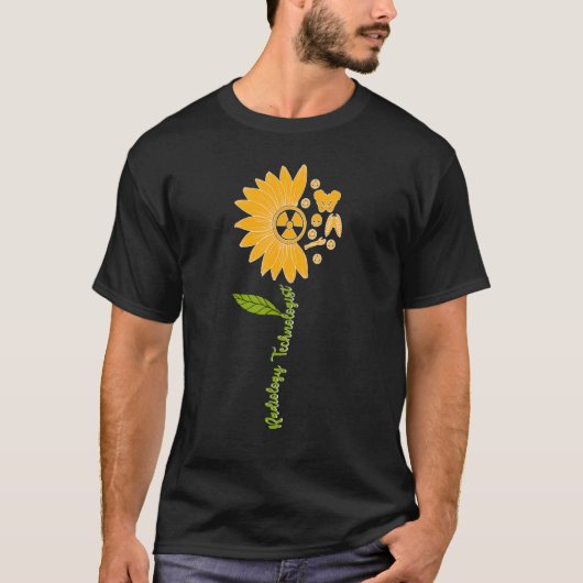 Krass Tech Sunflower Radiology Technologist T-Shirt (Vorderseite)