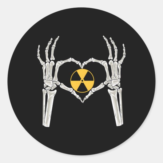 Krass Tech X Ray Skeleton Radiology Student Techni Runder Aufkleber (Vorderseite)