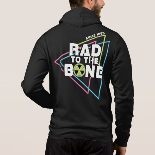 "Krass zum Knochen" Radiologie Zip Hoodie (Mens) (Rückseite)