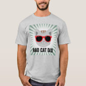 KRASSE CAT VATER Sonnenbrille Katze T-Shirt (Vorderseite)