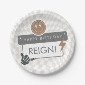 Krasse Coole Typ Boys's Geburtstagspult Pappteller (Vorderseite)