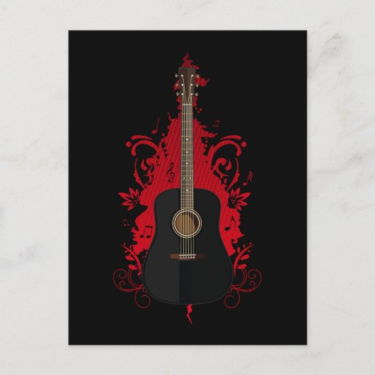 Krasse Gitarre Postkarte (Vorderseite)
