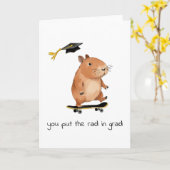 Krasse Grand Skateboarding Capybara Abschluss Card Karte (Gelbe Blume)
