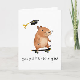 Krasse Grand Skateboarding Capybara Abschluss Card Karte
